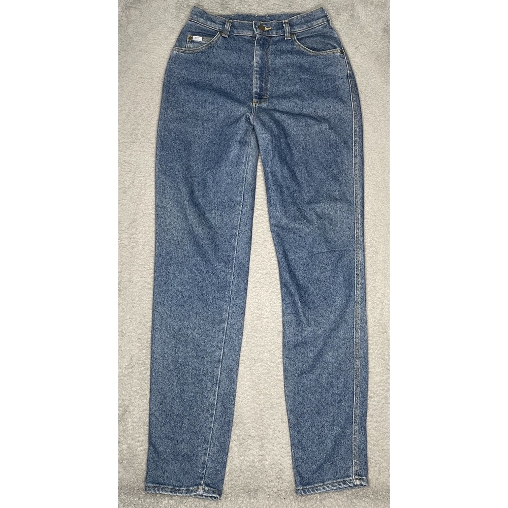 Vintage Mr Lee Rider Jeans Womens 29 1/2x34 Long Straight Leg Denim Snake Wash‎